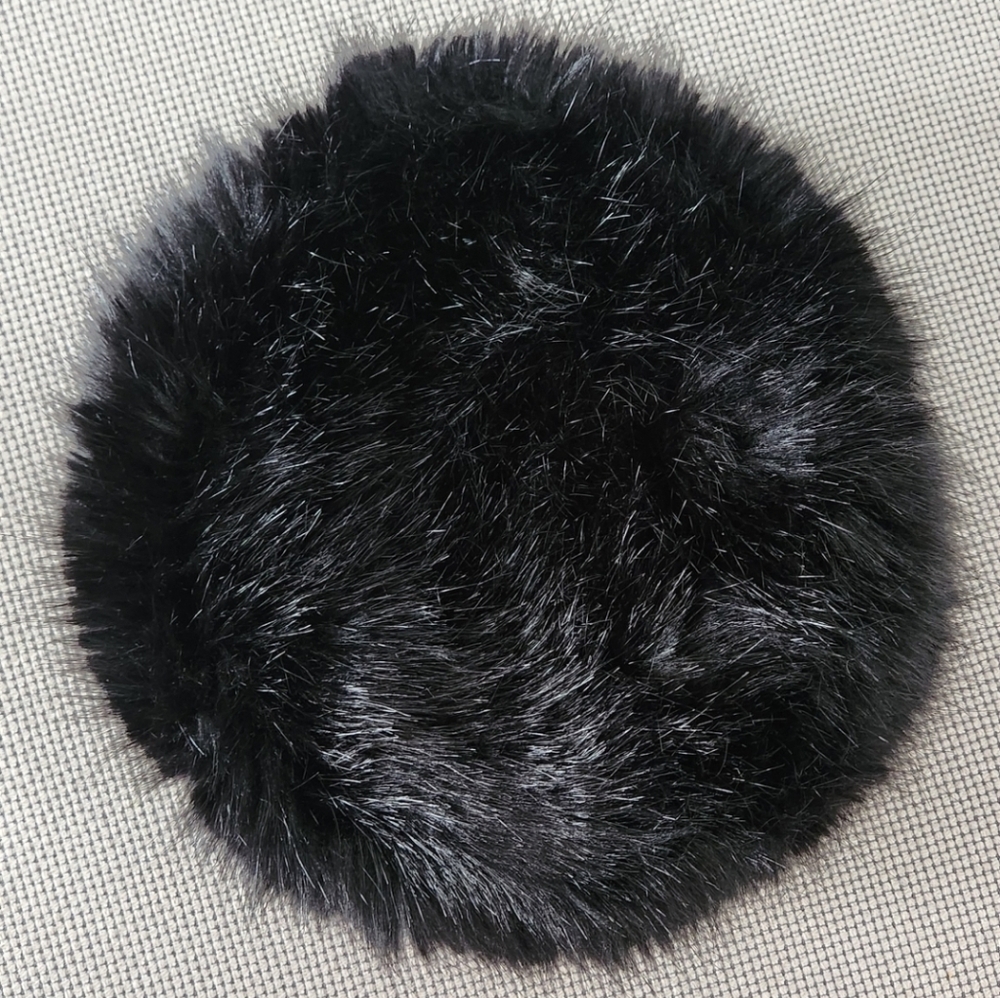 Black Faux Fur Hat